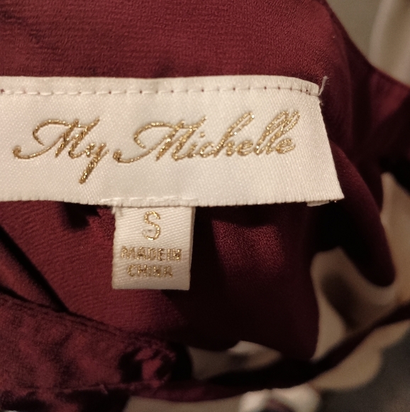 Elegant Two-Tone MY MICHELLE Dress Chic Drawstring Waist(#1,012) - Picture 2 of 8